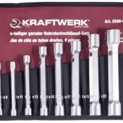 KRAFTWERK Rohrsteckschlüsselsatz 6-22 Mm + Stift 9 Teile