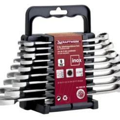 KRAFTWERK Gabelringschlüsselsatz 8-19 9 Teile Rostfrei