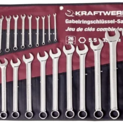KRAFTWERK Gabelringschlüsselsatz 5,5-32mm 26 Teile In Rolltasche