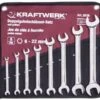 Kraftwerk Doppelgabelschlüssel Satz 8 Teilig Voll Poliert 6 Bis 22 Mm