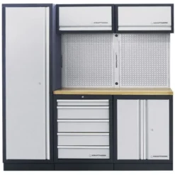 Kraftwerk MOBILIO 3 Element Werkstatt Schrankwand Mit Arbeitsplatte