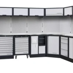 Kraftwerk MOBILIO 8 Element Werkstatt Schrankwand 3 Arbeitsplatten