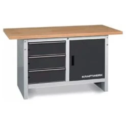Kraftwerk Industry Werkbank 840x1500x700 Mm Mit 1 Tür Und 3 Schubladen