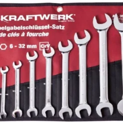 Kraftwerk Doppelgabelschlüssel Satz 6 - 32 Mm 10 Teilig