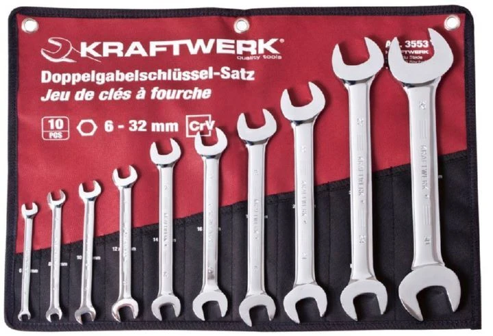 Kraftwerk Doppelgabelschlüssel Satz 6 - 32 Mm 10 Teilig 3 Kraftwerk Doppelgabelschlüssel Satz 6 - 32 Mm 10 Teilig