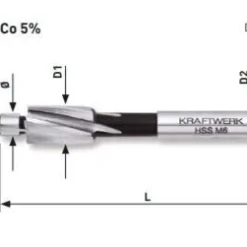 KRAFTWERK Flachsenker HSS-E Co5 8 Mm - M4 6 KRAFTWERK Flachsenker HSS-E Co5 8 Mm - M4 -Kraftwerk Verkäufe kraftwerk flachsenker 18310 18360 01 720x600 5