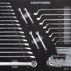 Kraftwerk Ring Maulschlüssel/ Doppe Ringschlüssel Und Winkelschraubendreher 46 Teilig