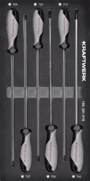 Kraftwerk Lange Schraubendreher TX Torx 6 Teilig 20 X 40 Einlage 3 Kraftwerk Lange Schraubendreher TX Torx 6 Teilig 20 X 40 Einlage