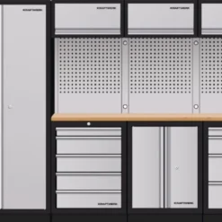 Kraftwerk MOBILIO 4er Komplett Kombi Mit Lochwand Buche Multiplex