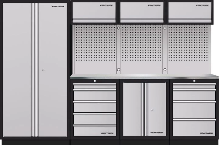 Kraftwerk MOBILIO 4er Komplett Kombi Mit Lochwand Edelstahl 430 3 Kraftwerk MOBILIO 4er Komplett Kombi Mit Lochwand Edelstahl 430