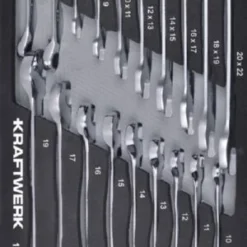 Kraftwerk Ringmaulschlüssel Mit Ratsche 19 Teilig