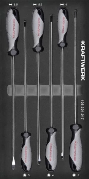 Kraftwerk Schraubendreher Schlitz-Sechskant 6 Teilig 20 X 40 Einlage 3 Kraftwerk Schraubendreher Schlitz-Sechskant 6 Teilig 20 X 40 Einlage