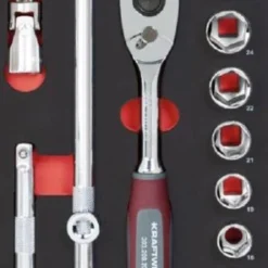 Kraftwerk Steckschlüsselsatz 1/2 Zoll 22 Teilig