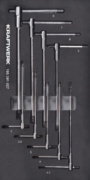 Kraftwerk T-Griff Schraubendreher Innensechskant 9 Teilig 3 Kraftwerk T-Griff Schraubendreher Innensechskant 9 Teilig