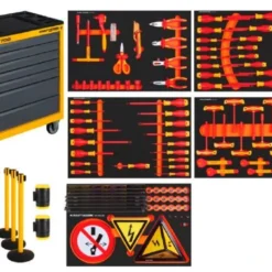 Kraftwerk VDE Werkstattwagen B117 Mit VDE Werkzeug 111 Teilig