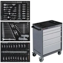 Kraftwerk Werkstattwagen BT700 Mit 5 Schubladen 154 Teilig