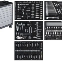 Kraftwerk Werkstattwagen BT700 Mit 7 Schubladen 274 Teilig