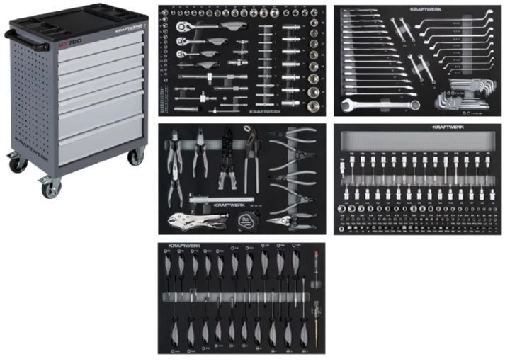 Kraftwerk Werkstattwagen BT700 Mit 7 Schubladen 274 Teilig 2 Kraftwerk Werkstattwagen BT700 Mit 7 Schubladen 274 Teilig